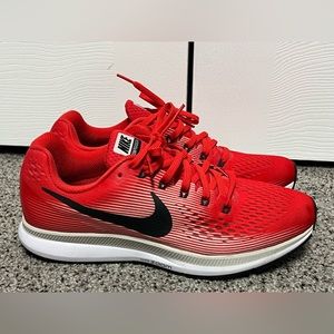 NEW! Nike Mens Air Zoom Pegasus 34 880555-602 Red Running Shoes Sneakers Size 10